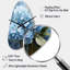 Blue Hydrangea Subtle Serenade - horloge asymétrique traditionnelle en métal, horloge murale bleue-104238090