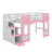 Wooden Twin Size Loft Bed With Storage Staircase, Windows And Full-Length Guardrail-33529925