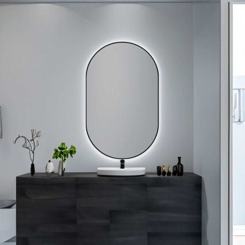 Isalgue Aluminum Oval Mirror
