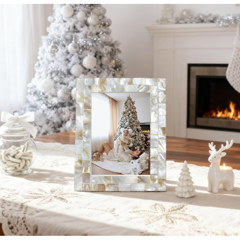 8x10 Natural White Plate Picture Frame