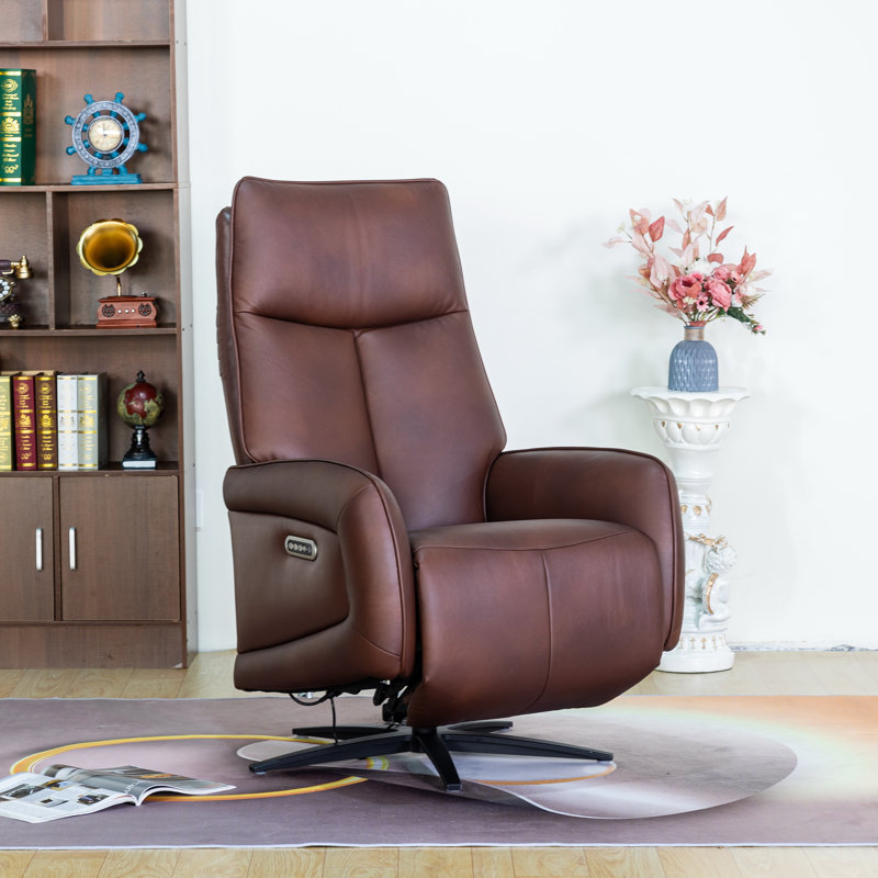 Devony 85cm Wide Swivel Zero Gravity Recliner, Brown
