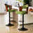 Bar Stools Set of 2 for Kitchen Counter Adjustable Swivel Counter Height Barstools Upholstered Faux Leather Counter Stools with Back and Footrest