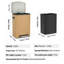 Poubelle rectangulaire en acier inoxydable durable avec couvercle à fermeture en douceur et surface résistante aux empreintes digitales, parfaite pour la cuisine et la maison-118512191