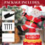 Décoration de Noël pour l'extérieur 6 pi, 6 pi, père Noël, gonflable avec 4 lumières DEL, polyester 210D, 1 400 mA