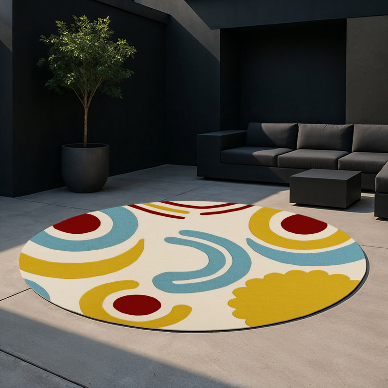 Tapis intérieur et extérieur Jazzy Line, Rond 5 pi
