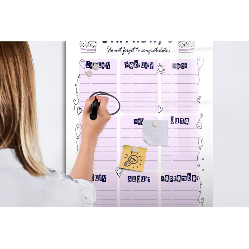Magnetic Glass Dry Erase Board