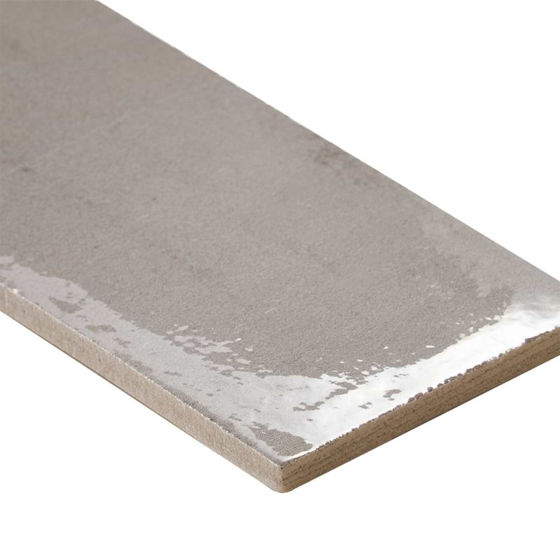 Paint 3x16 Glossy Porcelain Tile, Grigio Gray