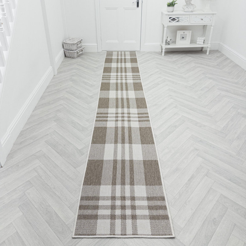 Runner Chequered Flatweave Area Rug, Runner 60 x 180 cm