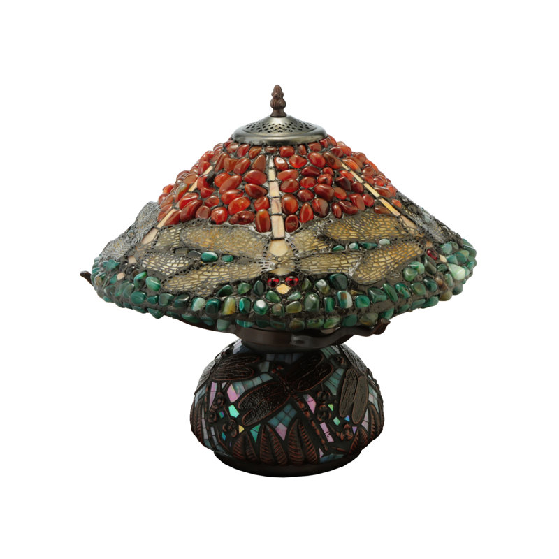 Dragonfly Polished Agata 16.5" Table Lamp