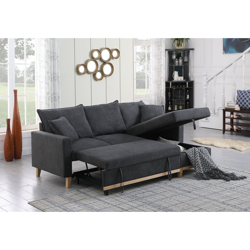 Upholstered L-Shaped Sectional Reversible