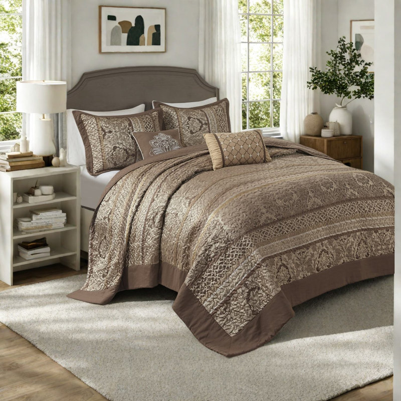 Ensembles de literie réversibles de luxe, grand jacquard en microfibre pour la maison