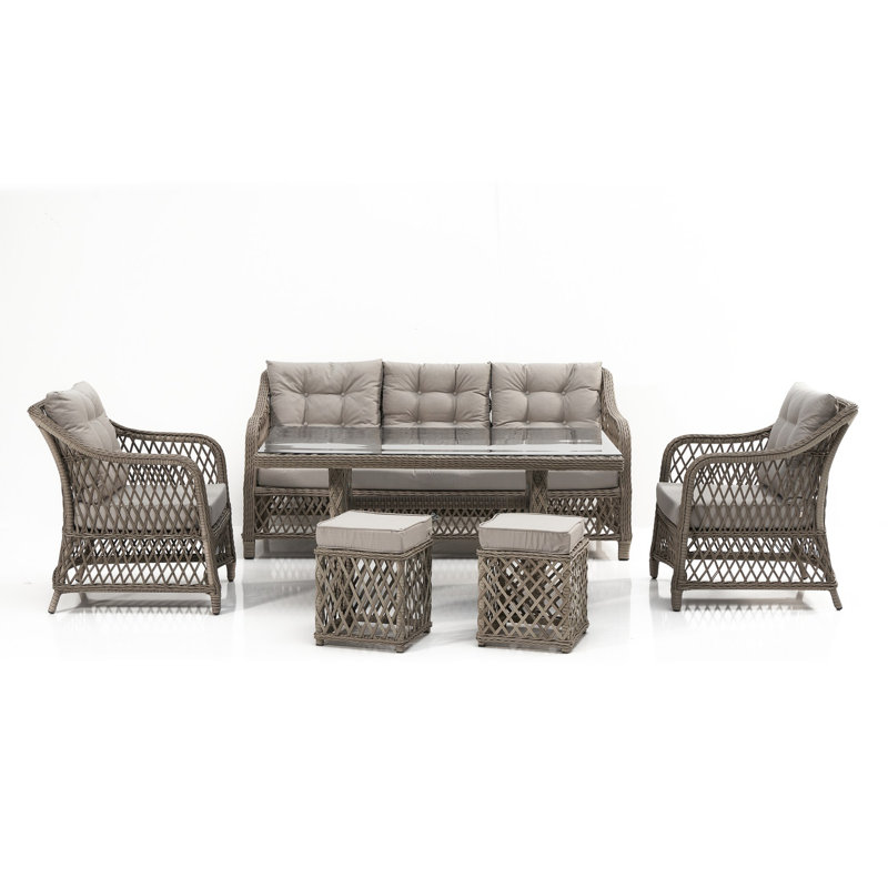 Divona Rectangular 5 - Person Dining Set