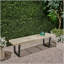 Banc d'extérieur durable en métal et en bois massif, parfait pour les rassemblements de patio et les sièges élégants-128758841