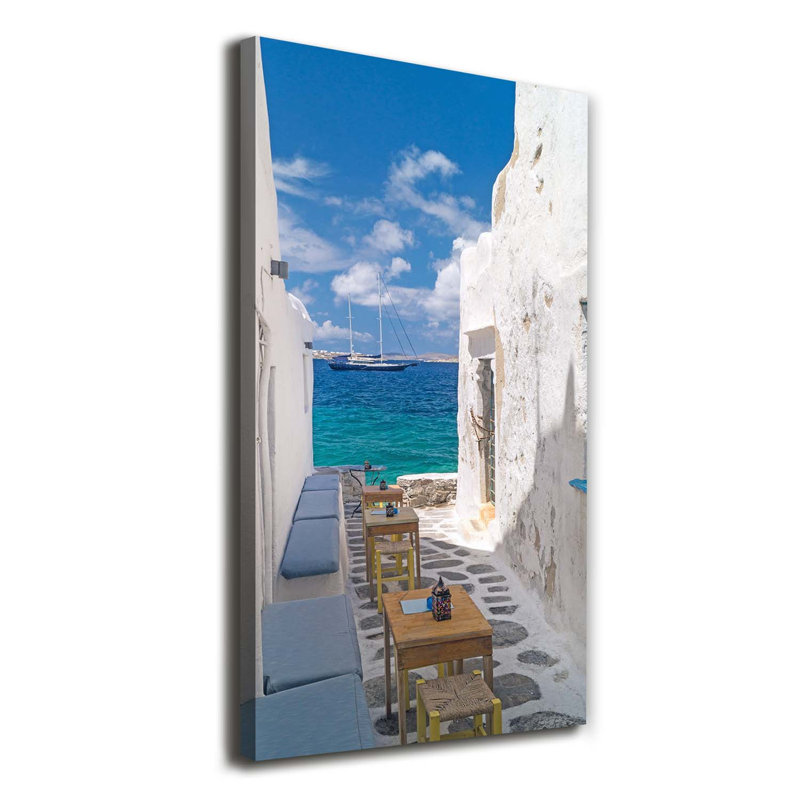 Greek Streets - Wrapped Canvas Print