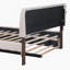 Lit plateforme tapissier avec gigogne et grand lit Teddy-63546203