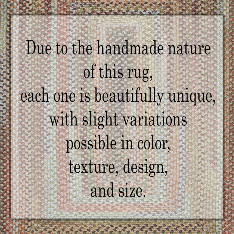 Aaru Striped Hand Braided Cotton Pink/Blue/Yellow Area Rug