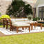 Ensemble de canapé d'extérieur 6 pièces, mobilier modulaire en L modulaire avec table à thé, repose-pieds et coussins
