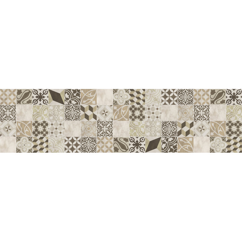 Maeve Vinyl Machine Printed Area Rug, Rectangle 2'7.5" x 9'10.1"