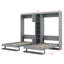 Lit escamotable double 2 en 1 avec armoires et tablettes, lit escamotable mural en bois, lit plateforme pliable-124060999