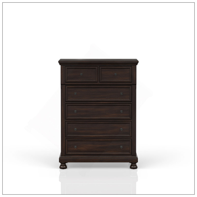 Fitima 5 Drawer Chest, Brown