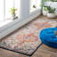 Traditional Rug, Bordered Floral Stain Resistant Easy to Clean Rug For Living Room, Dining Room, Bedroom-2022006212