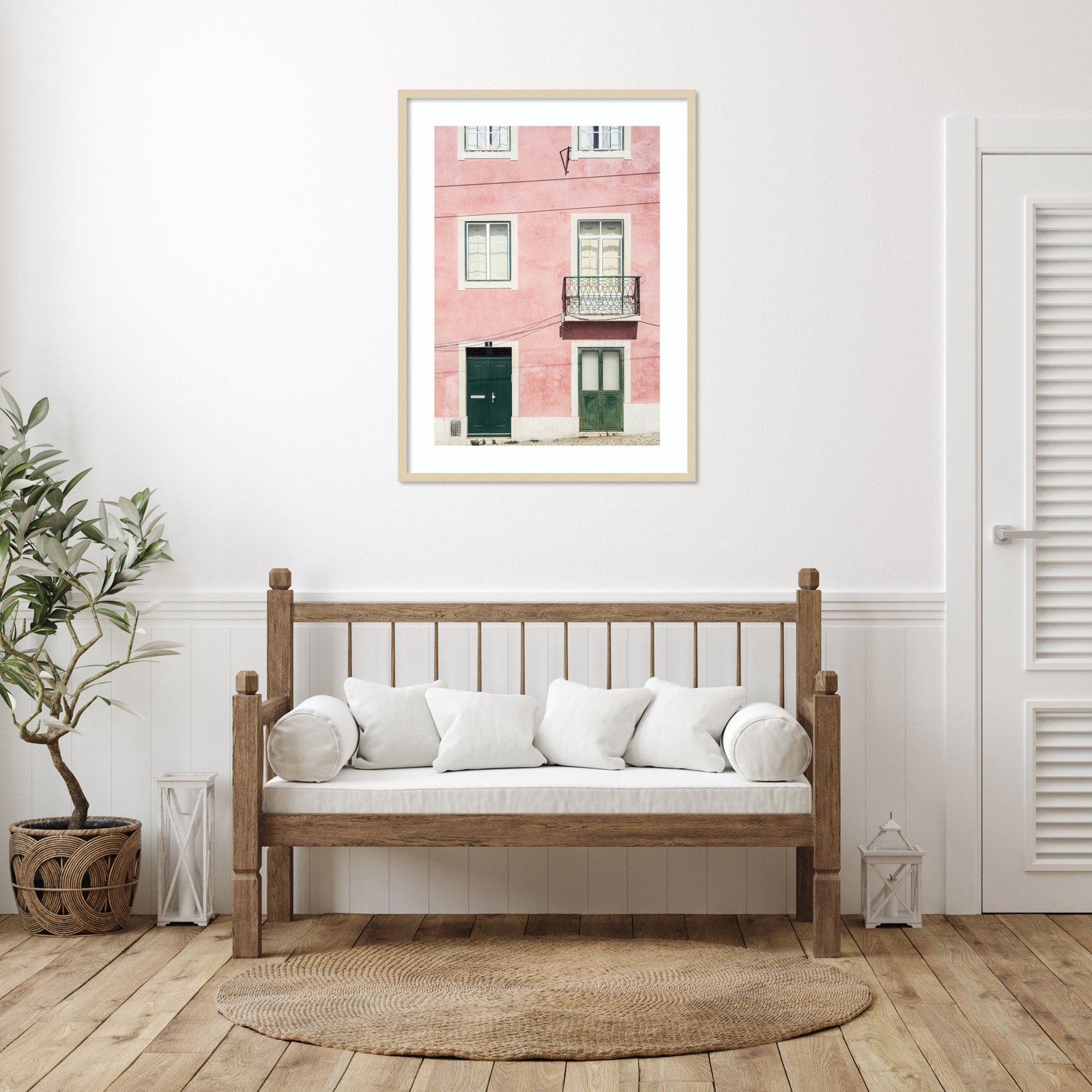 Daisey "Pink Parade" Print, Brown, 41" H x 31" W