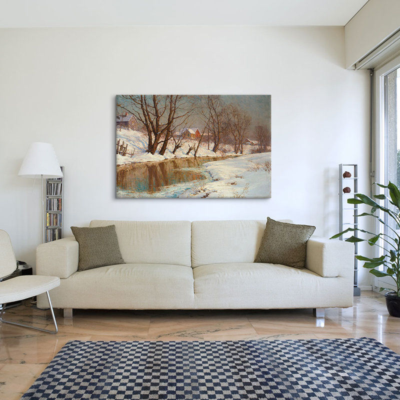 «Winter Morning», impression sur toile, H 26 po x l 40 po x P 1,5 po, Pas de tapis, Toile tendue