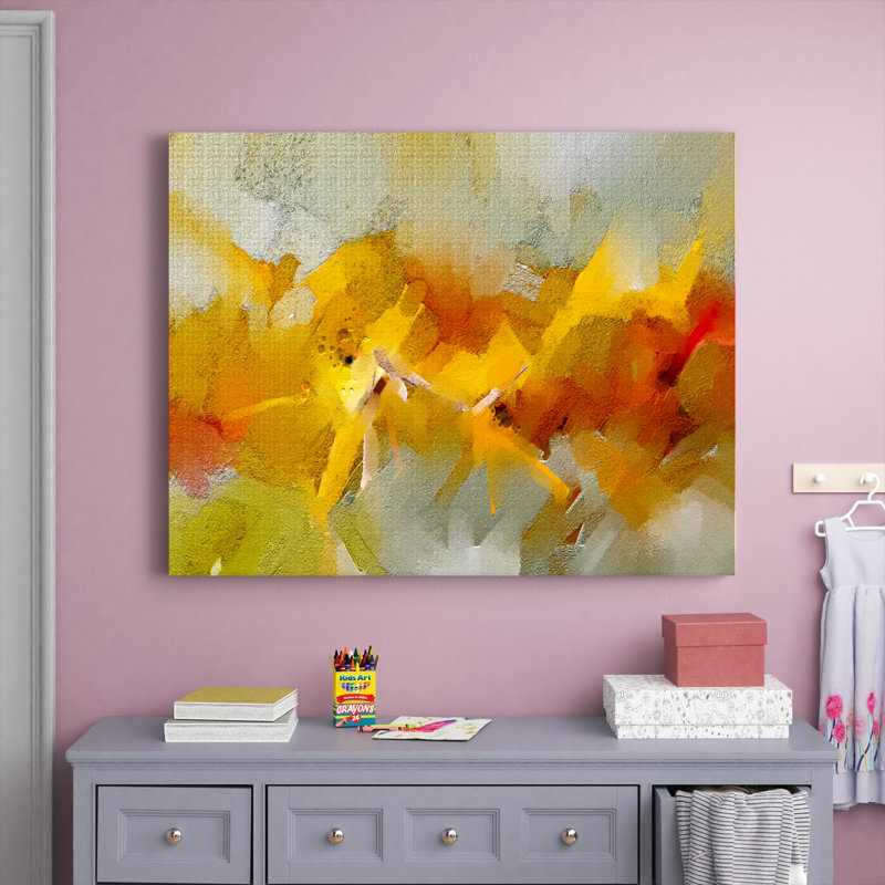 Coups de pinceau à l'huile - reproduction d'art sur toile, H 36 po x l 46 po x P 1,5 po, Toile tendue