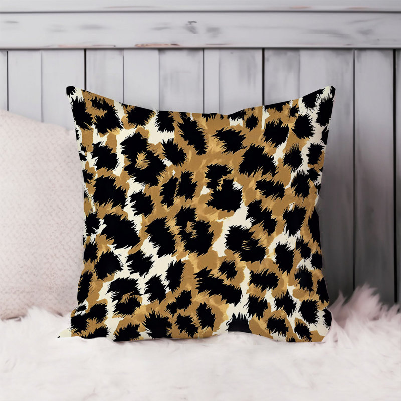 Animals William Morris Birds Damask Pattern I Cottage, 16"H x 16"W, Animals Leopard Pattern IV Modern