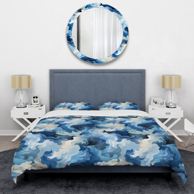 Coastal Concealment Flow II Abstract Duvet Cover