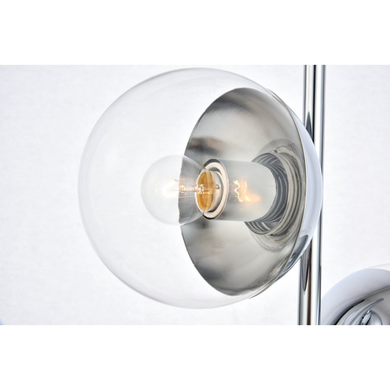 Lampe de table 23 po Yearby, Chrome, Transparent
