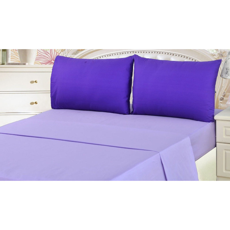 Microfiber Jersey Knit Fitted Sheet, Twin Sheet Set + 1 Fitted Sheet + 1 Pillowcase