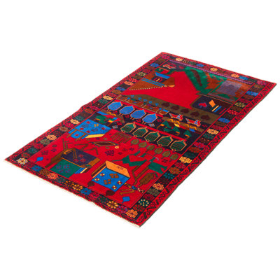 Teimani Red Rug 3'7" x 6'4"
