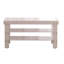 Banc à chaussures en bois massif blanc avec tablette, finition facile à assembler et utile-2095772464