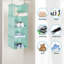 Hanging Wardrobe Storage, Advanced Oxford Cloth Hanging Closet Organiser Shelves Set For Clothes Shoes, 4-Shelf, Washable-805250377