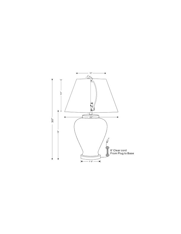 Carlyle Porcelain Standard Table Lamp