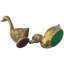 2 Piece Vintage Brass Duckling Set