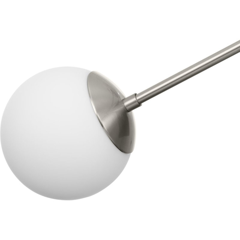 Lustre linéaire spoutnik moderne à 6 lumières Haas, Nickel brossé