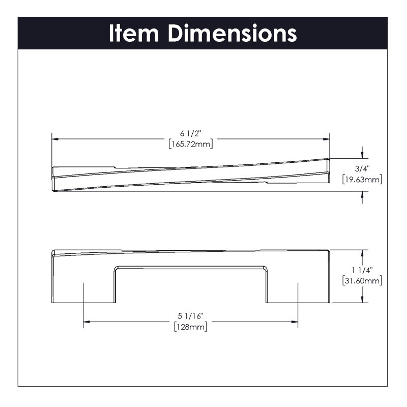 Flex Appliance Pull, 5 1/16", Matte Black