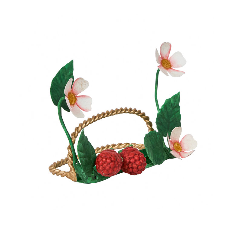 Meadow Walk Raspberries Place Card Holder Set - Multi
