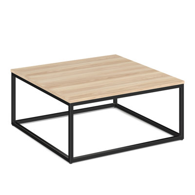 | Lyons | 36'' Square Top Coffee Table with Black Metal Base