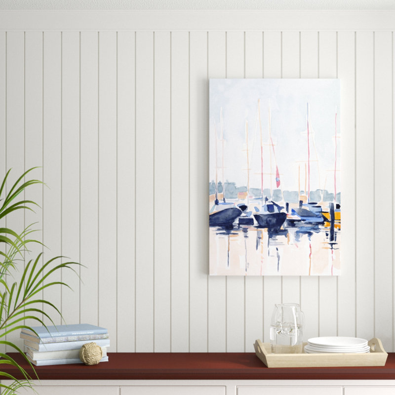 Boat Club II by Emma Scarvey - Painting Print, 91cm H x 61cm W, Wrapped Canvas