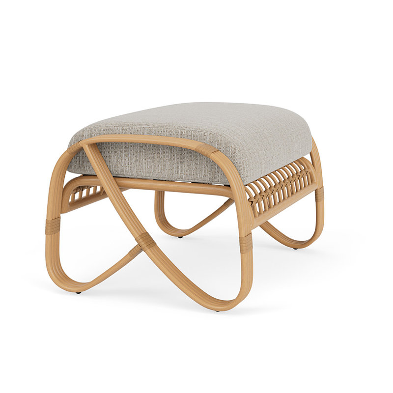 Riviera Outdoor Ottoman, Friendly Flax