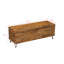 Banc de rangement en bois d'acacia massif de 46 pouces