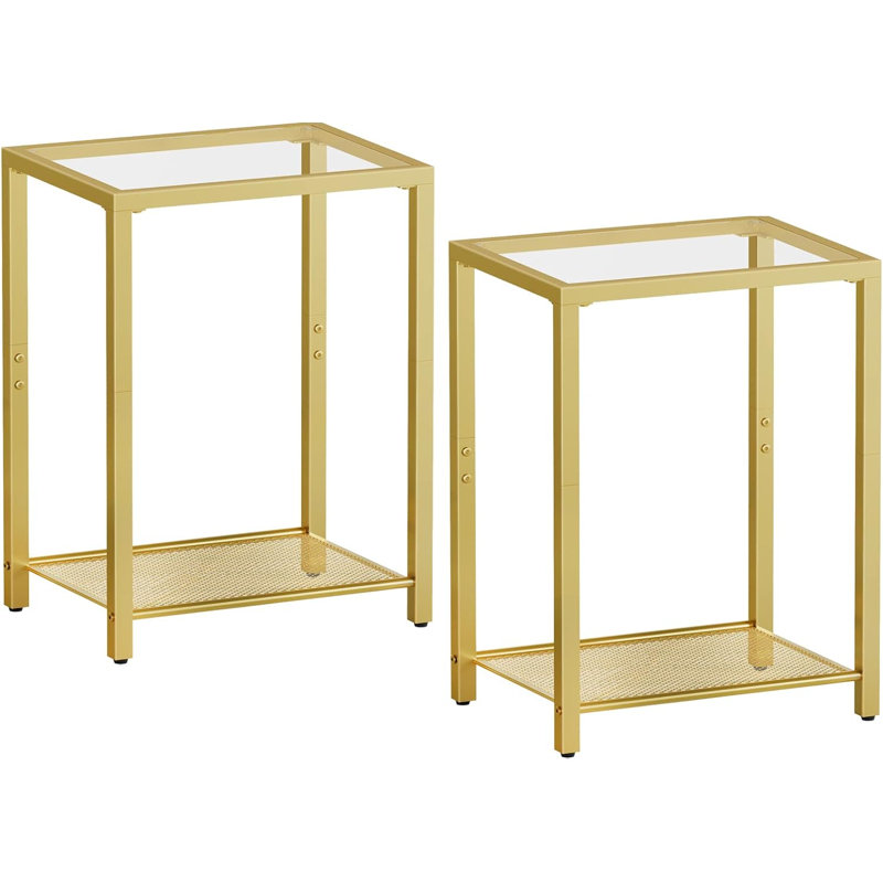 Onir Glass Top End Table Set
