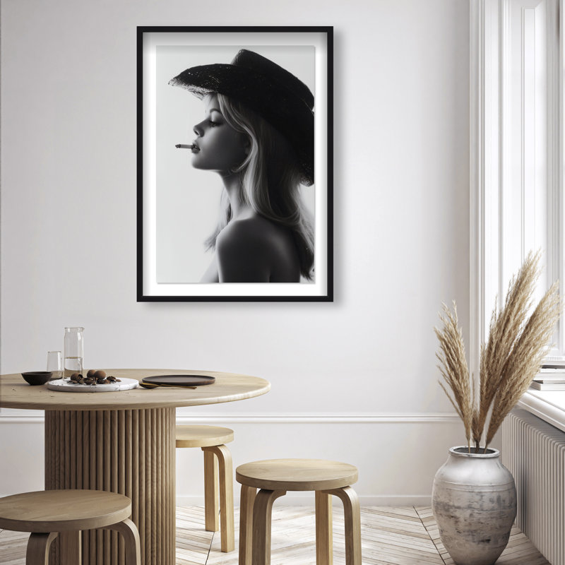 Desert Cowgirl Shadowbox Fashion Print by Oliver Gal, Black Frame, 10 x 15, 31.5"H x 46.5"W, Black Shadowbox