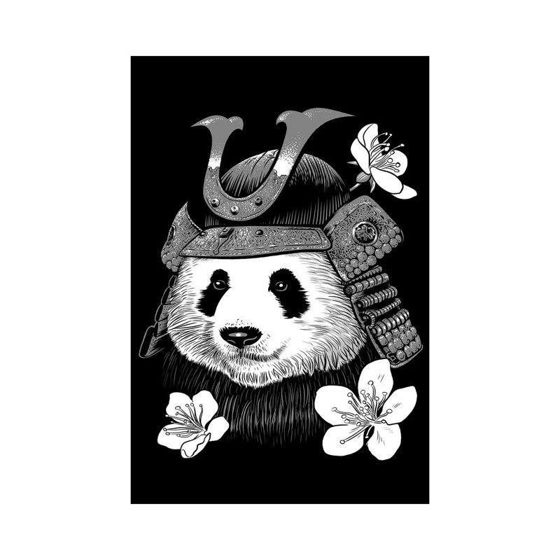 Panda Samurai by Alberto Perez - Wrapped Canvas Print, 30.48cm H x 30.48cm W