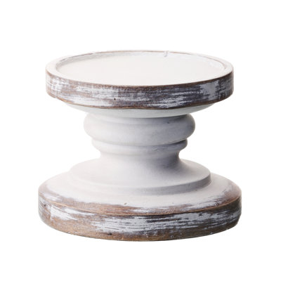 3.5'' H Wood Tabletop Candlestick