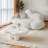 Cloud-Shaped Bouclé Sofa, Modern Cream-Style Irregular Loveseat
