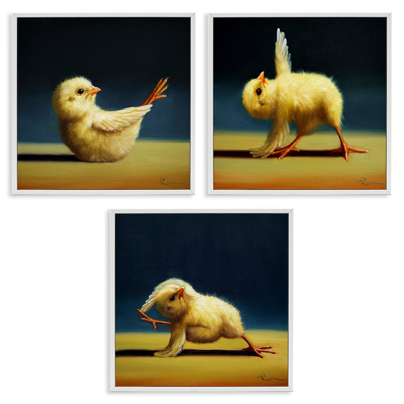 Ensemble de 3 impressions sur toile encadrées, Giclée encadrée blanc bord de mer, H 17 po x l 17 po